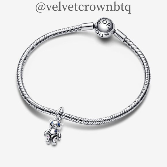 Pandora Movable Teddy Bear Dangle Charm - Picture 3 of 5